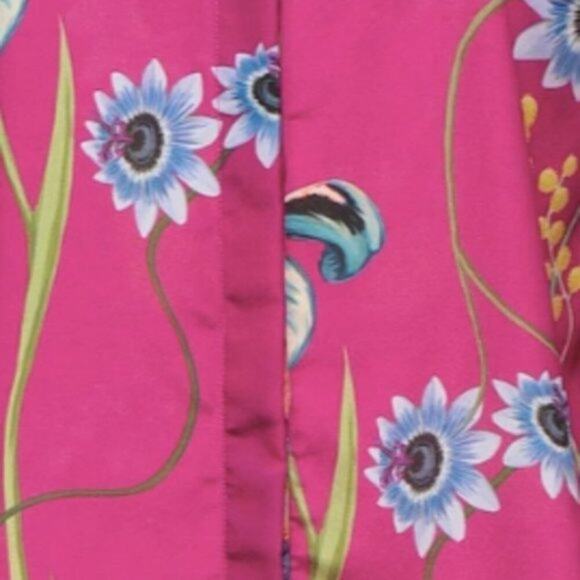 Borgo De Nor Floral blouse with ruffle collar Fuchsia size 8 - Picture 2 of 15